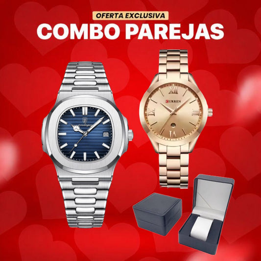 Combo Imperial azul + Queen Ross gold - San Valentín