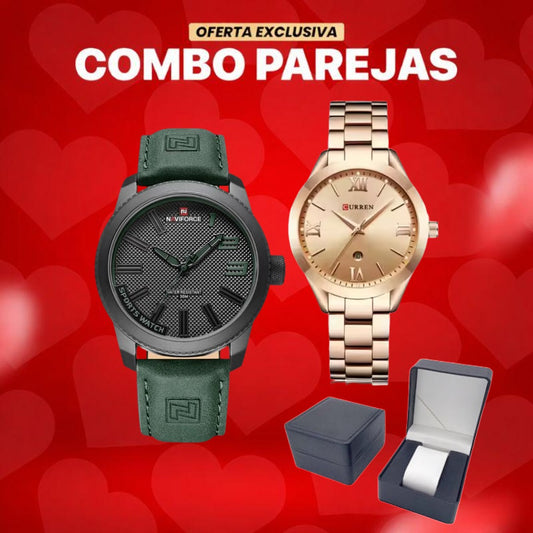 Combo Tritón verde + Queen Ross gold - San Valentín