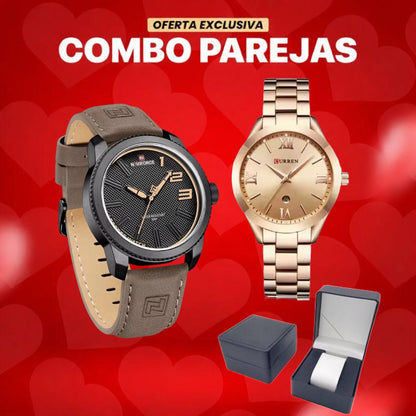 Combo Tritón marrón + Queen Ross gold - San Valentín